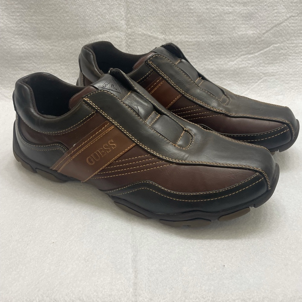 Mens Brown Guess Slip-Ins Size 10.5
